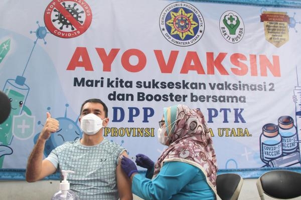 Sukseskan Pelaksanaan Vaksinasi Covid-19, DPP IKAPTK Sumut Buka Gerai Vaksinasi Booster